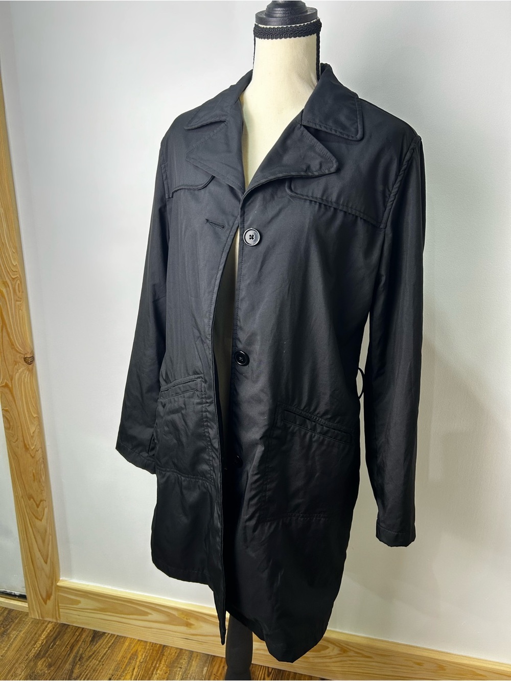 Old Navy Outerwear All Weather Black Long Jacket